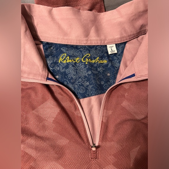 Men’s Robert Graham pullover top. Mauve/deep pink. Sz. L - Picture 8 of 8